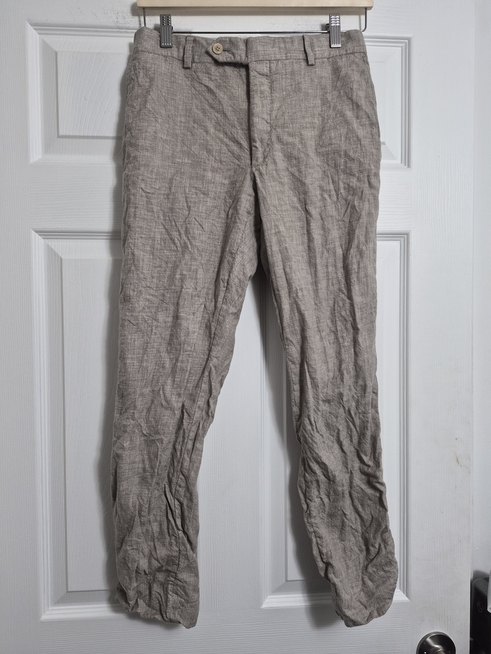 Samuelsohn Light Taupe Linen Chinos